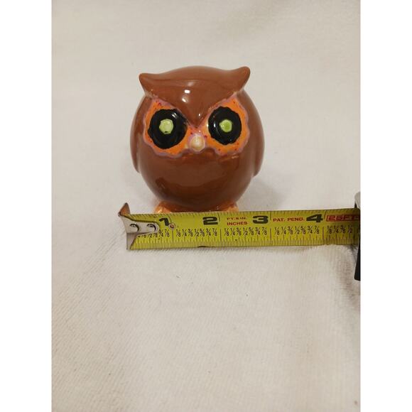 70s Owl 4" Figurine Ceramic Hand Painted Cottagecore Grannycore Hippie Retro - Picture 11 of 11